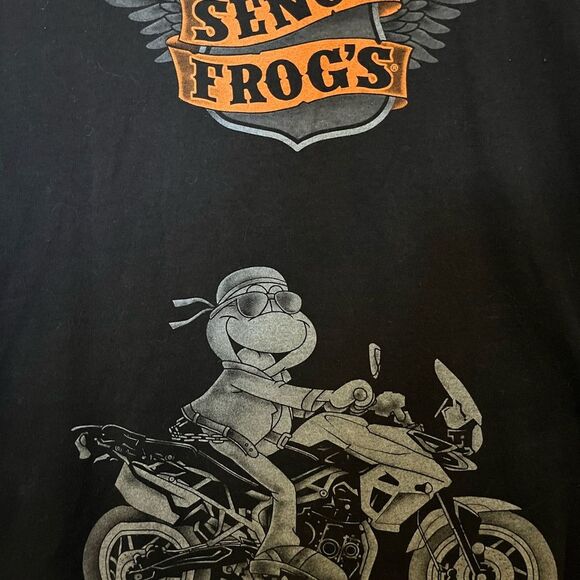 Senor Frogs Women’s T shirt, SZ Small Motorcycle Shirt w/Frog - Picture 3 of 9